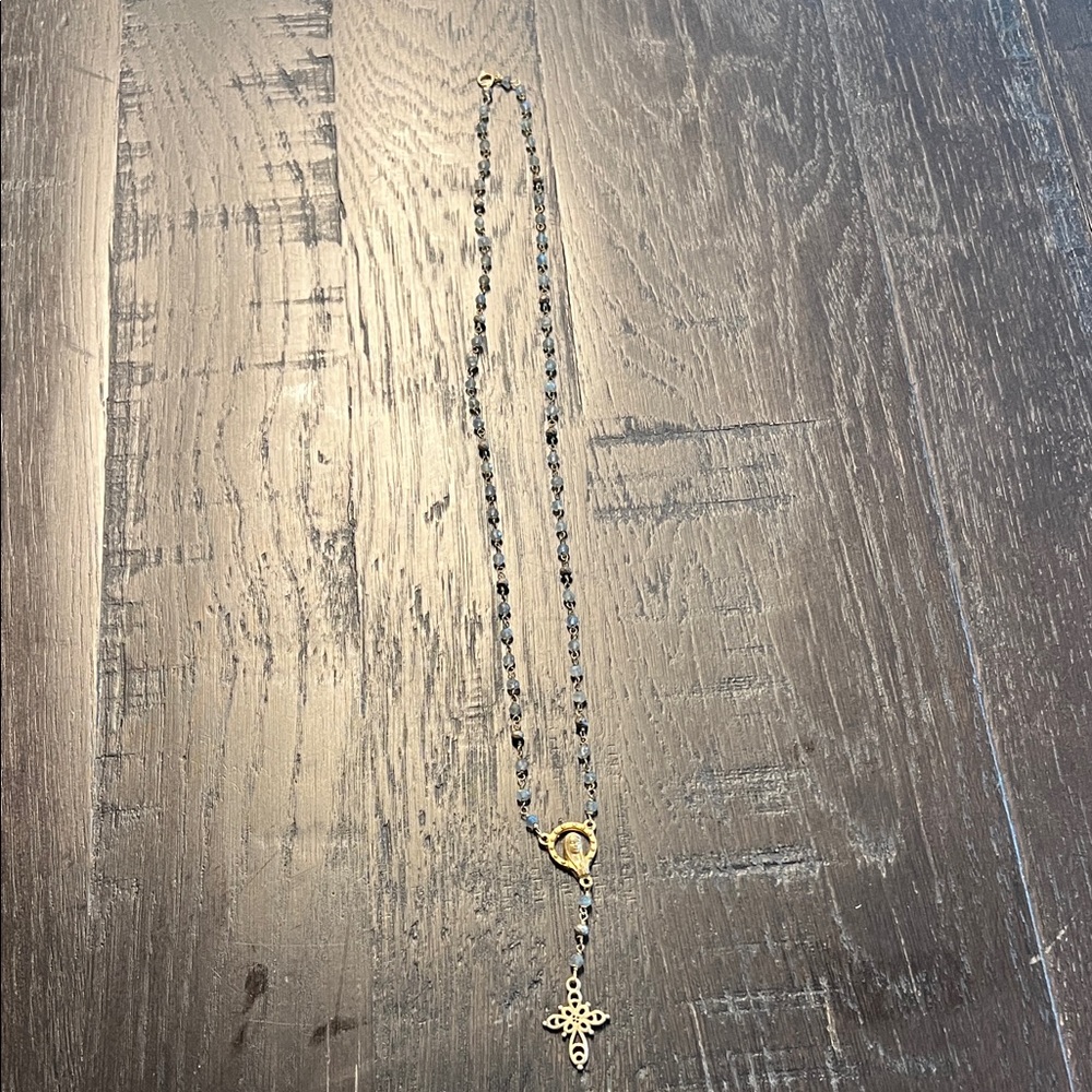 Elegant Black and Gold Cross Necklace